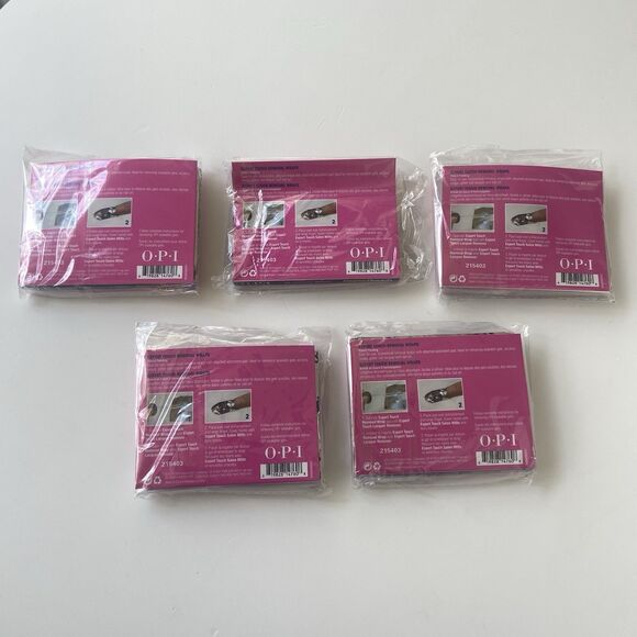 OPI Expert Touch Removal Wraps - 5 Pack x 20 Count (Total 100 Wraps) NEW - Picture 3 of 4